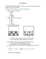 Chemistry 1 - Unit 7 - Bonding and Molecular Shape - Problem Set